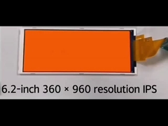 6,2 Zoll Stangen-Art TFT LCD-Anzeige, 360X960 Entschließung, 40PINS RGB+SPI, 300cd/m2,