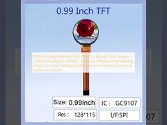 0.99 Zoll hochauflösender IPS-TFT-LCD-Rundfarbbildschirm - Auflösung 128x115, GC9107, Vollfarbbildschirm, großer Blickwinkel, für intelligente Wearables / DIY-Elektronikprojekte / industrielle Instrumententafeln