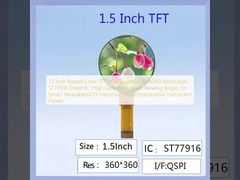 1.5 Zoll rundfarbiges TFT-LCD-Display - Auflösung 360x360, ST77916 Treiber-IC, hochauflösende, breite Blickrichtung, für intelligente Wearables/DIY-Elektronikprojekte/Industrielle Instrumententafeln