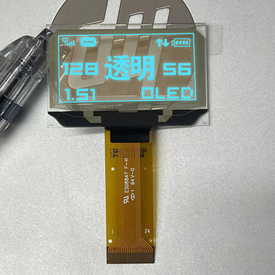 1.5 Inch Transparent Oled Display,  128x64 Resolution,  12 PINS 3/4 SPI I2C Interface