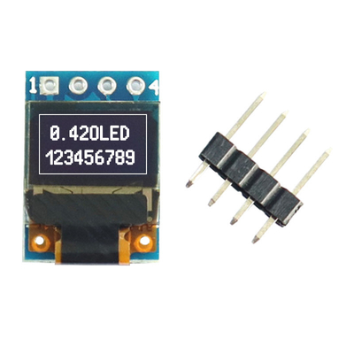 0.42 Inch PMOLED Display , 72X40,  IIC/SPI Interface , 16 PINS Oled Module