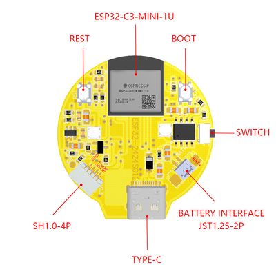 1.28 inch tft with  ESP32 development board, 240x240 resolution with Wifi /bluetooth/internet/MCU