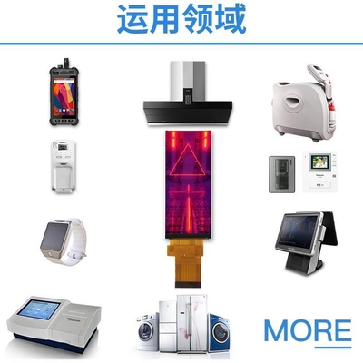 3.5 Inch Bar Type TFT Display,   340x800 Resolution,  40 Pins 3SPI+RGB Interface 300cd/M2