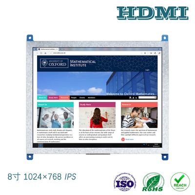 8 Inch TFT Display Module,  With PCBA And Touch Panel,  1024X768 HDMI Interface 750c/D