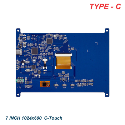 7 Inch TFT LCD Display Module,  With PCBA  TYPE-C Interface,  1024X600 Resolution, 350c/D