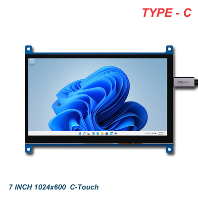 7 Inch TFT LCD Display Module,  With PCBA  TYPE-C Interface,  1024X600 Resolution, 350c/D