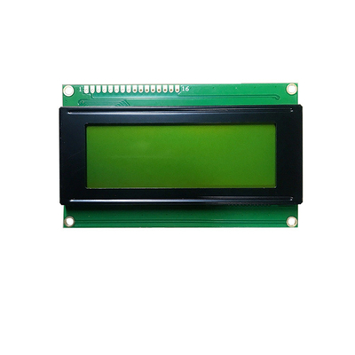 2.5 Inch Character Lcd Display， 20x4 STN Yellow / Blue 1/16 Duty 1/5 Bias