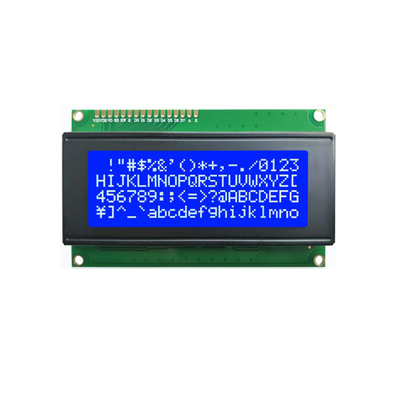 2.5 Inch Character Lcd Display， 20x4 STN Yellow / Blue 1/16 Duty 1/5 Bias