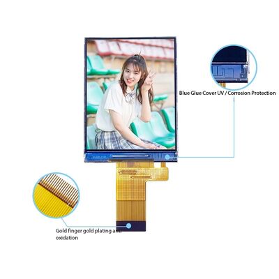 2.4 Inch IPS TFT Color Display with 240(RGB)x320 Resolution IC ST7789V MCU 8bit Interface 350nits Brightness All View 4 LEDS Color TFT LCD Screen