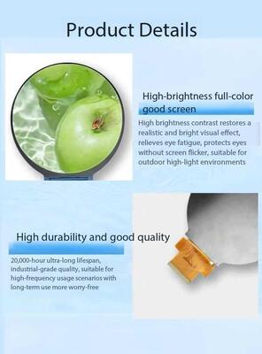 2.8 Inch Round TFT Display 480x480 Resolution ST7701S IC Circular TFT LCD Screen for Medical Equipment