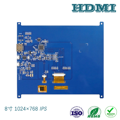 8 Inch TFT Display Module,  With PCBA And Touch Panel,  1024X768 HDMI Interface 750c/D