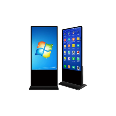 55 inch floor standing digital LCD display signboard,1920*1080 dots,USB or HDMI interface,500 nits brightness,network / Andriod /windows platforms optional