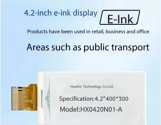 4,2-Zoll E-Paper-Display mit 400x300 Auflösung und 180° Blickwinkel