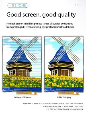 2.4 Inch IPS TFT Color Display with 240x320 Resolution, MIPI 2Lane Interface, 250nits Brightness and 6 CHIP-WHITE LEDS TFT LCD Screen
